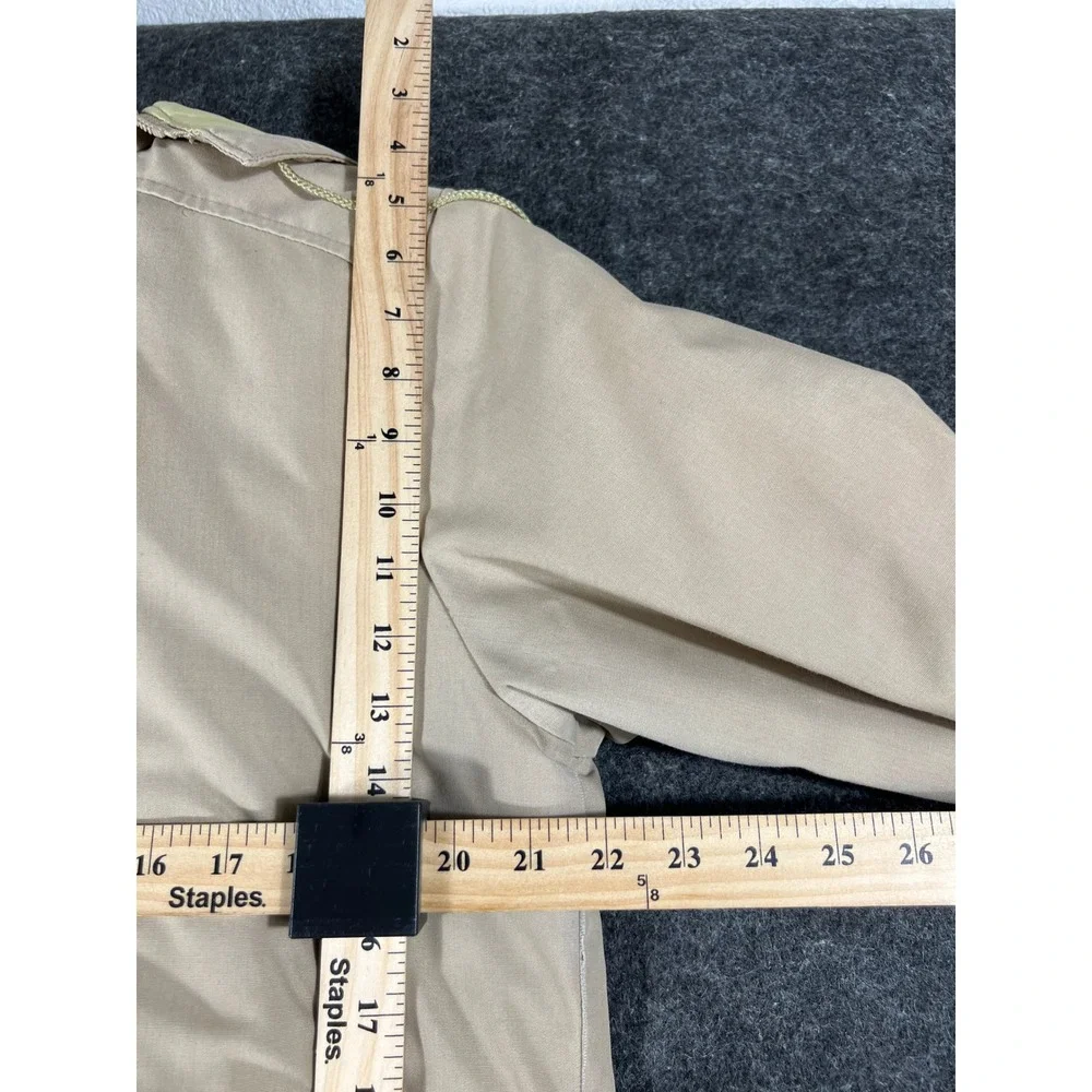 VTG 70s Eddie Bauer Goose Down Parka Tan Khaki Hooded Expedition Coat Mens M